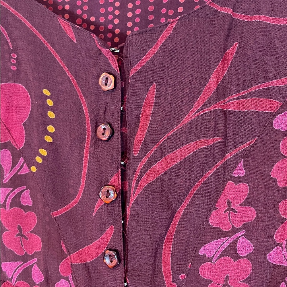 GUDRUN SJODEN TIERED MAXI FLORAL DRESS SMALL - Picture 4 of 8